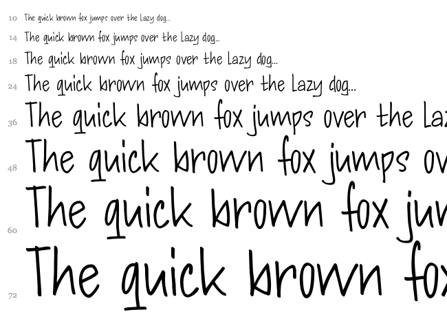 DK Andorra Script font waterfall
